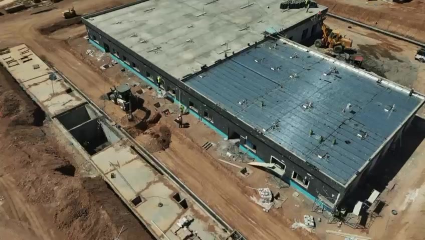 Aerial view of KATO building works